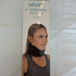 Vive 3" Neck Brace Foam Cervical Collar Adjustable Spinal Support